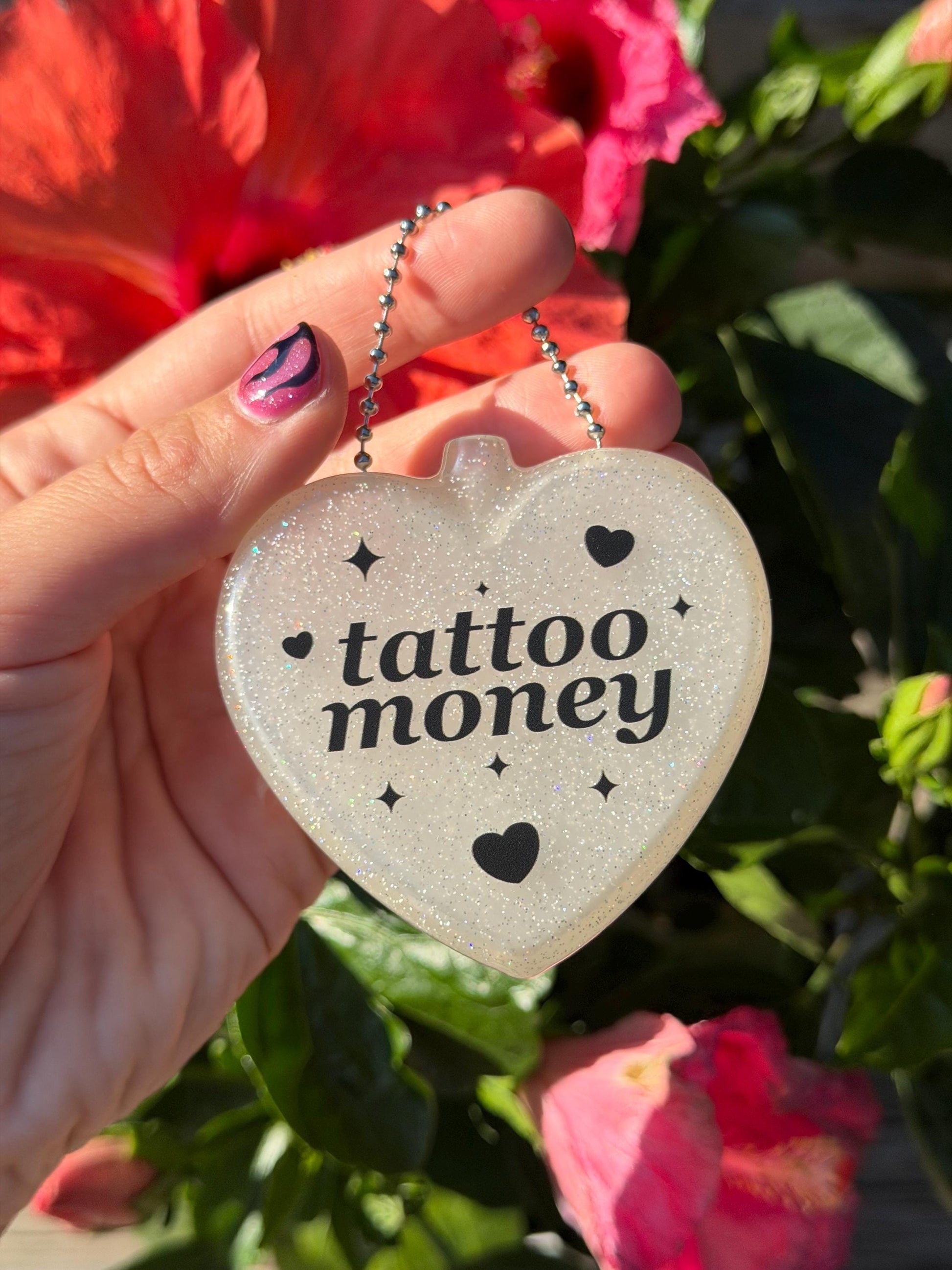 Vintage Heart Coin Purse Sparkles - Tattoo Money