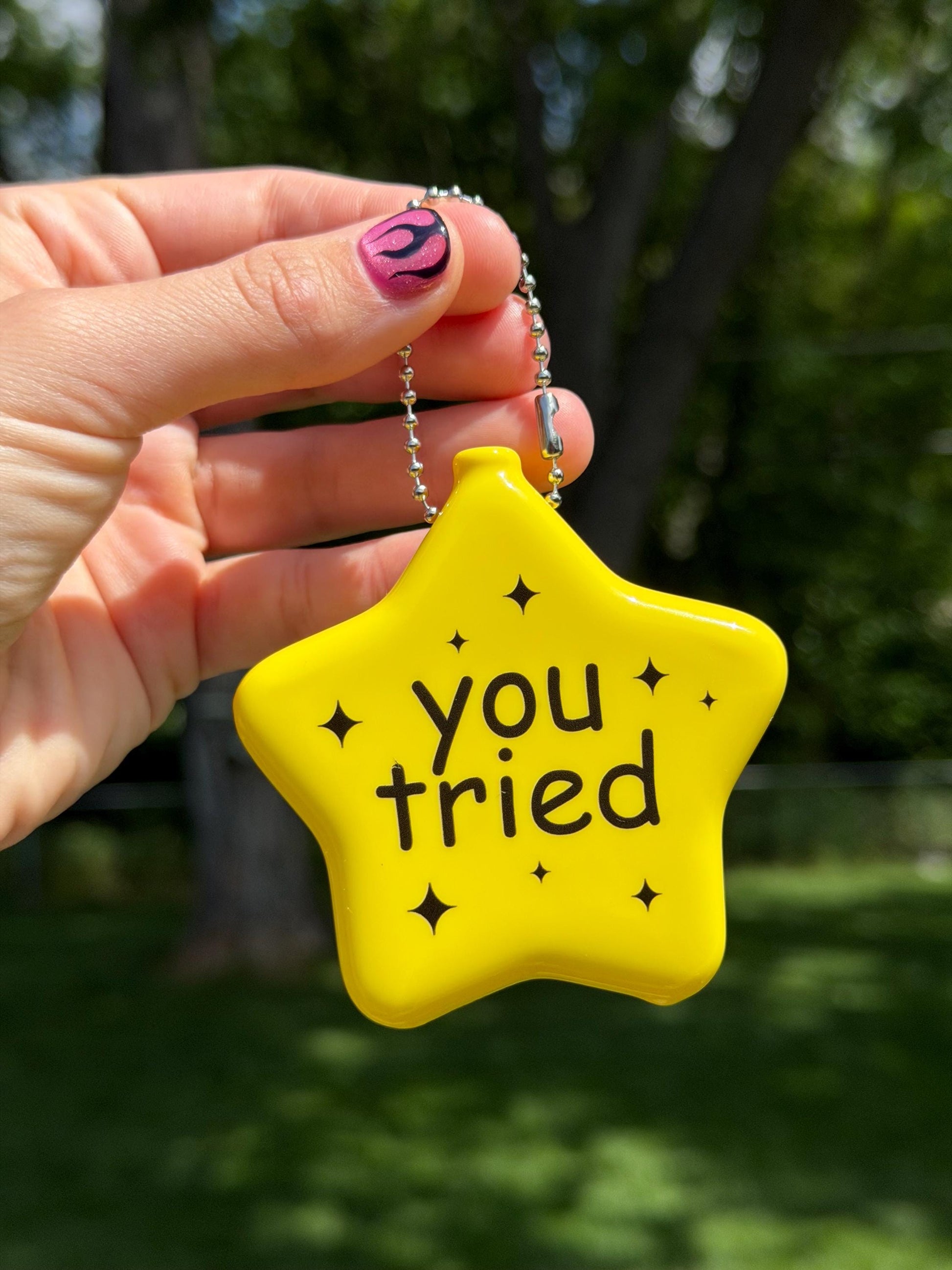 Hot Pink Rubber Star Coin Purse - You Tried