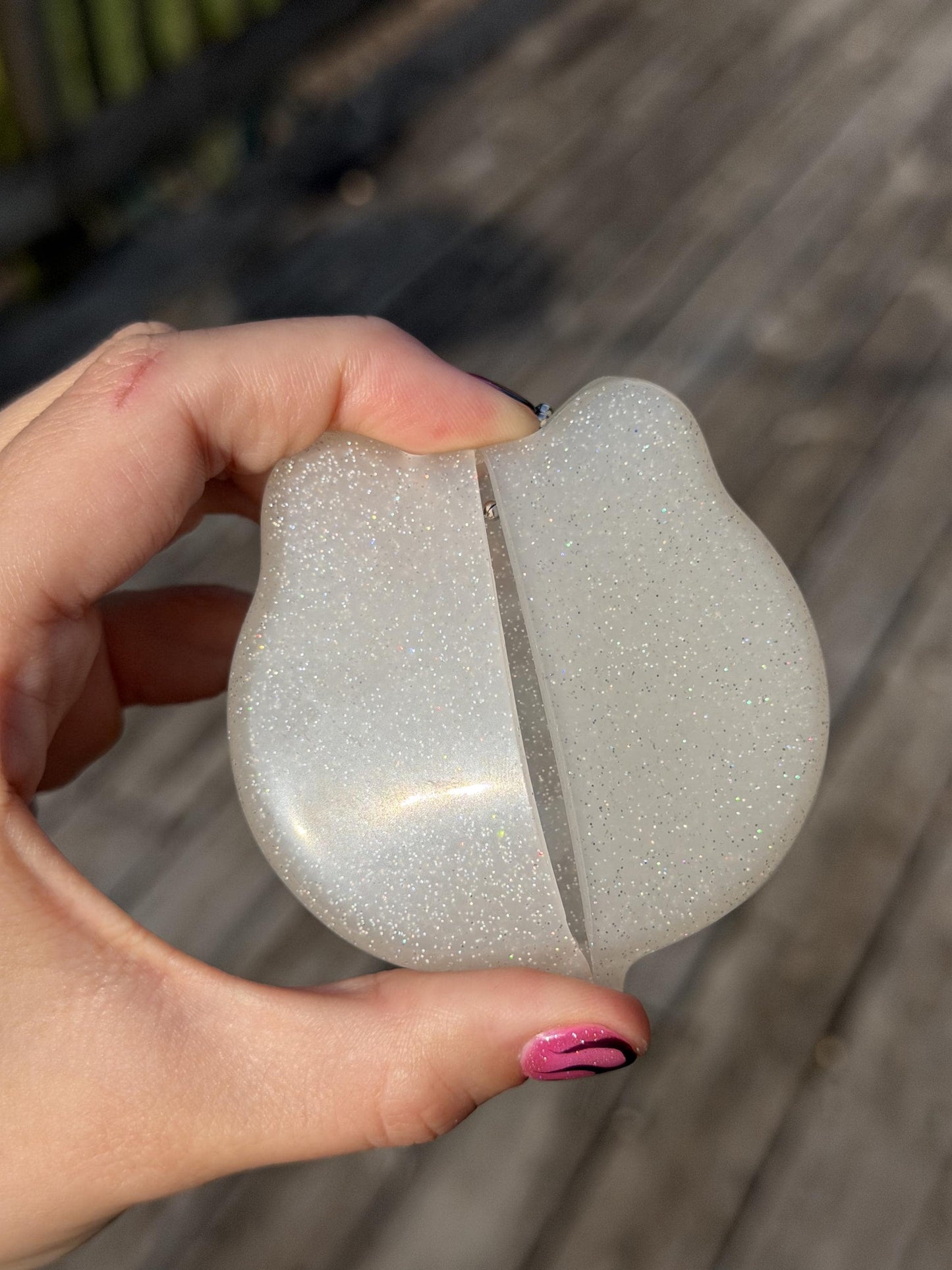 Vintage Cat Coin Purse - Feral (Sparkly White/Translucent)