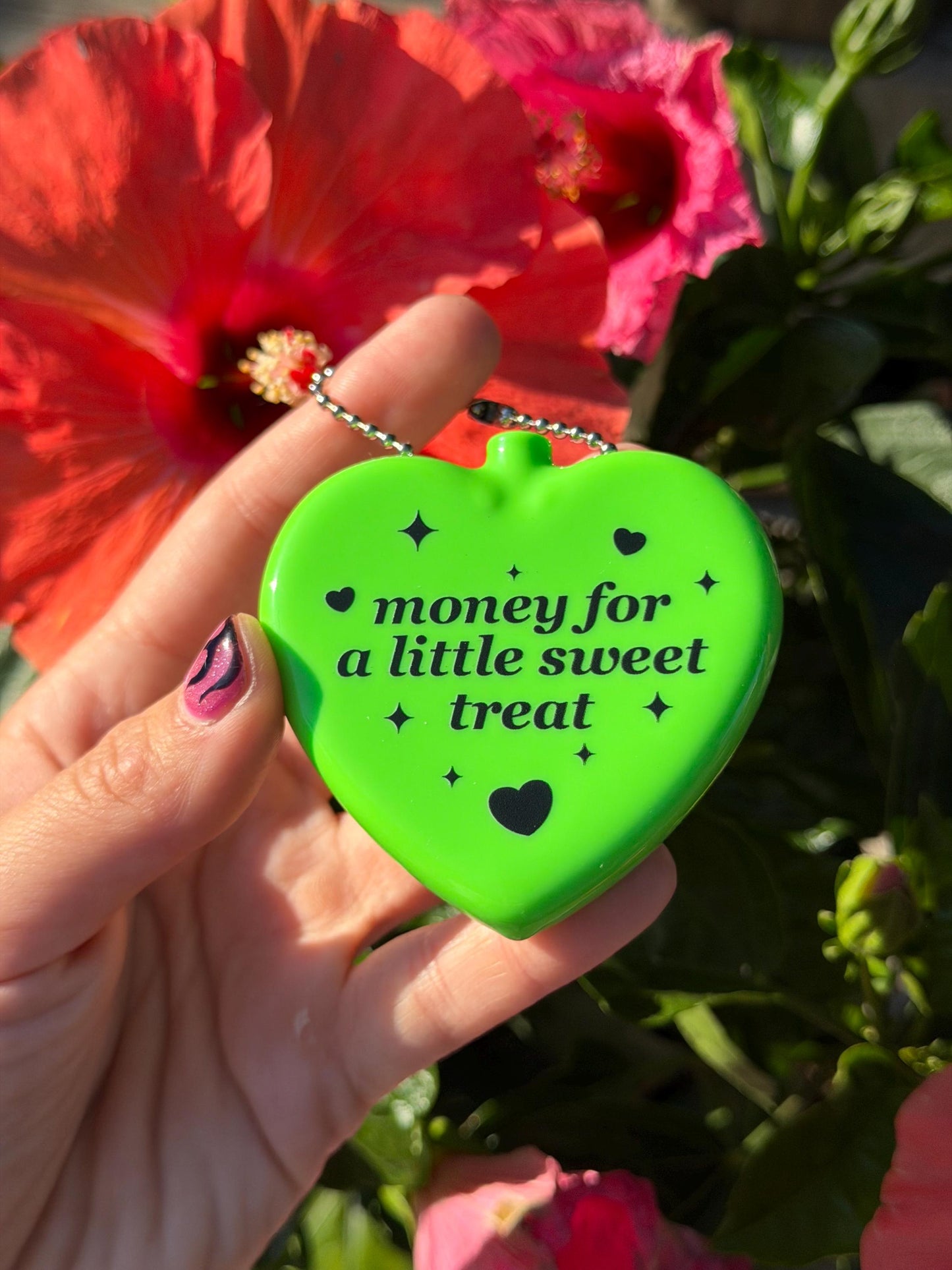 Vintage Heart Coin Purse Neon Green - Money For A Sweet Little Treat