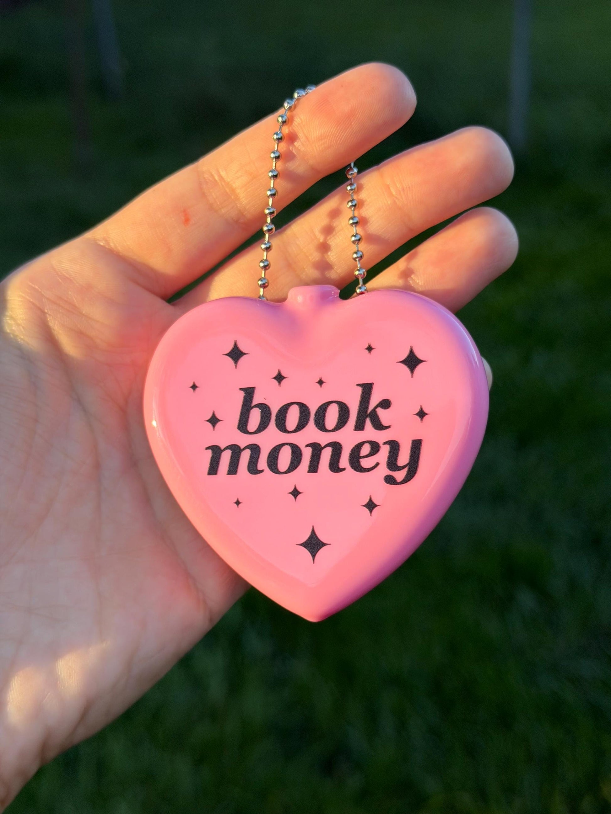 Vintage Heart Coin Purse - Book Money Light Pink