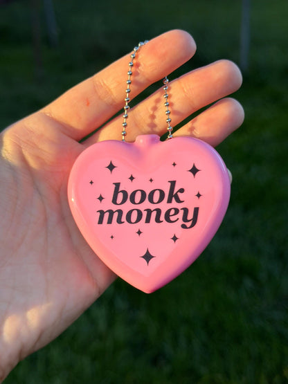 Vintage Heart Coin Purse - Book Money Light Pink
