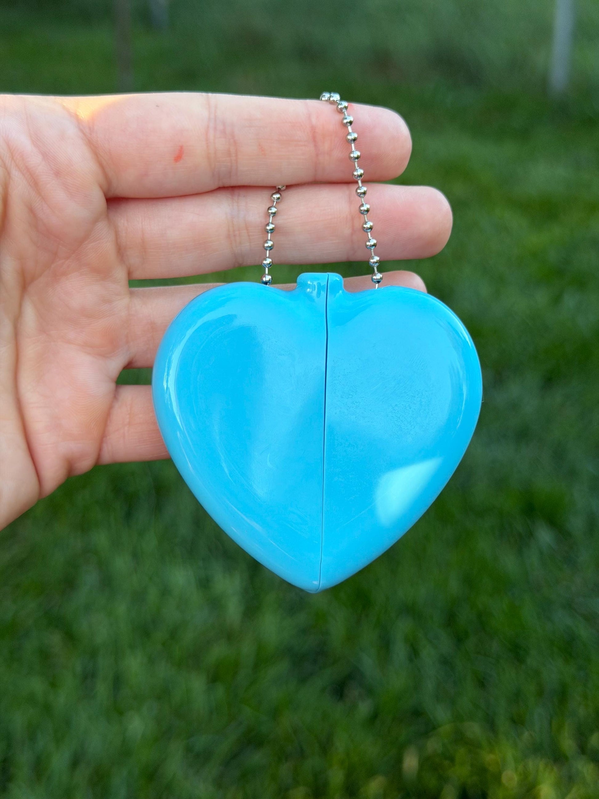 Vintage Heart Coin Purse - Book Money Light Blue