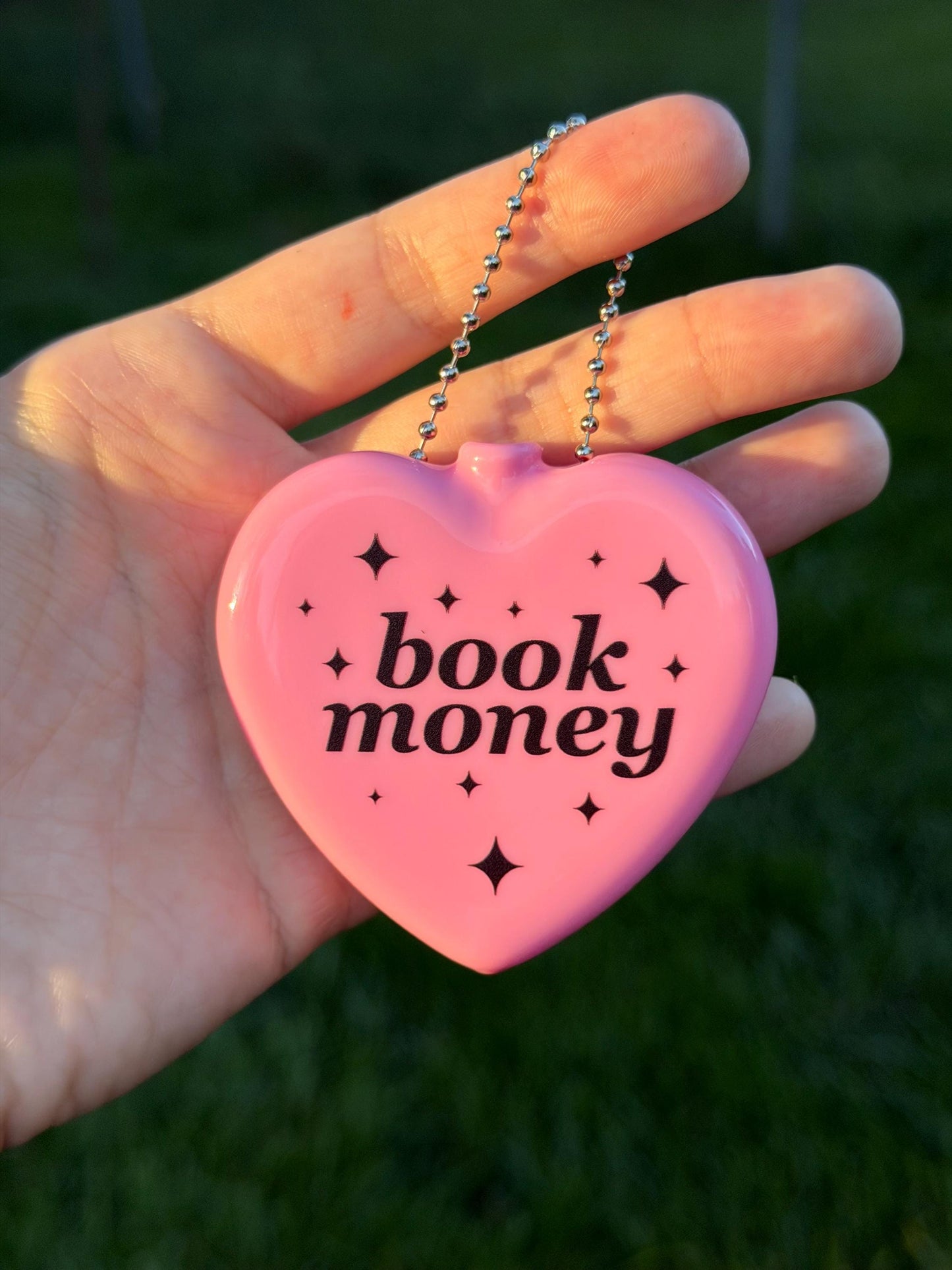 Vintage Heart Coin Purse - Book Money Light Pink