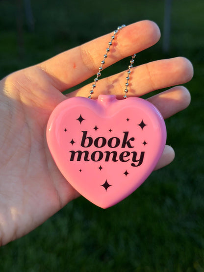Vintage Heart Coin Purse - Book Money Light Pink