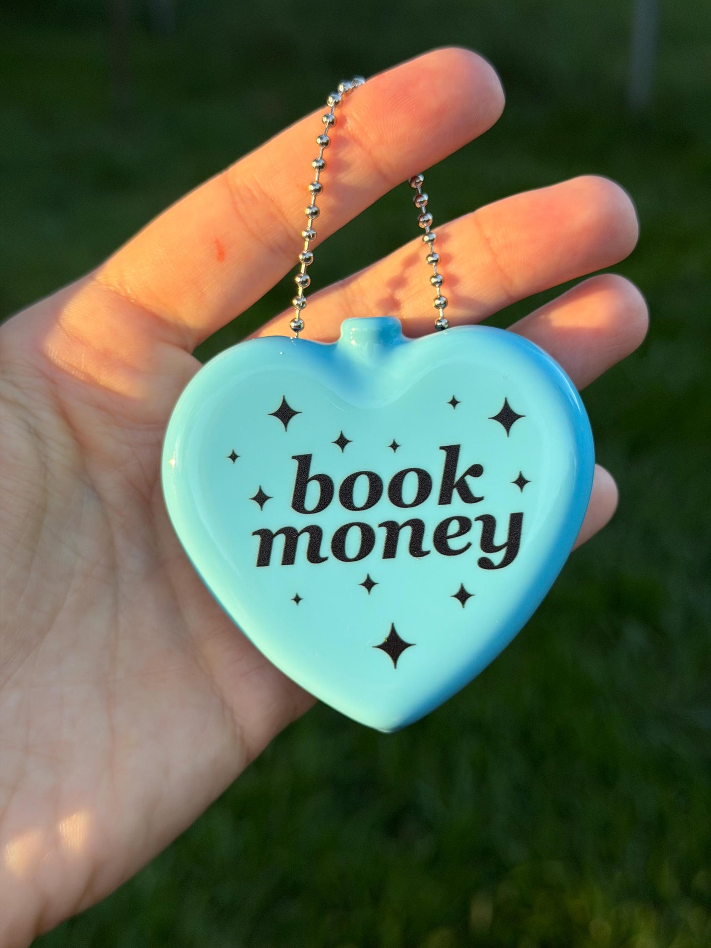 Vintage Heart Coin Purse - Book Money Light Blue