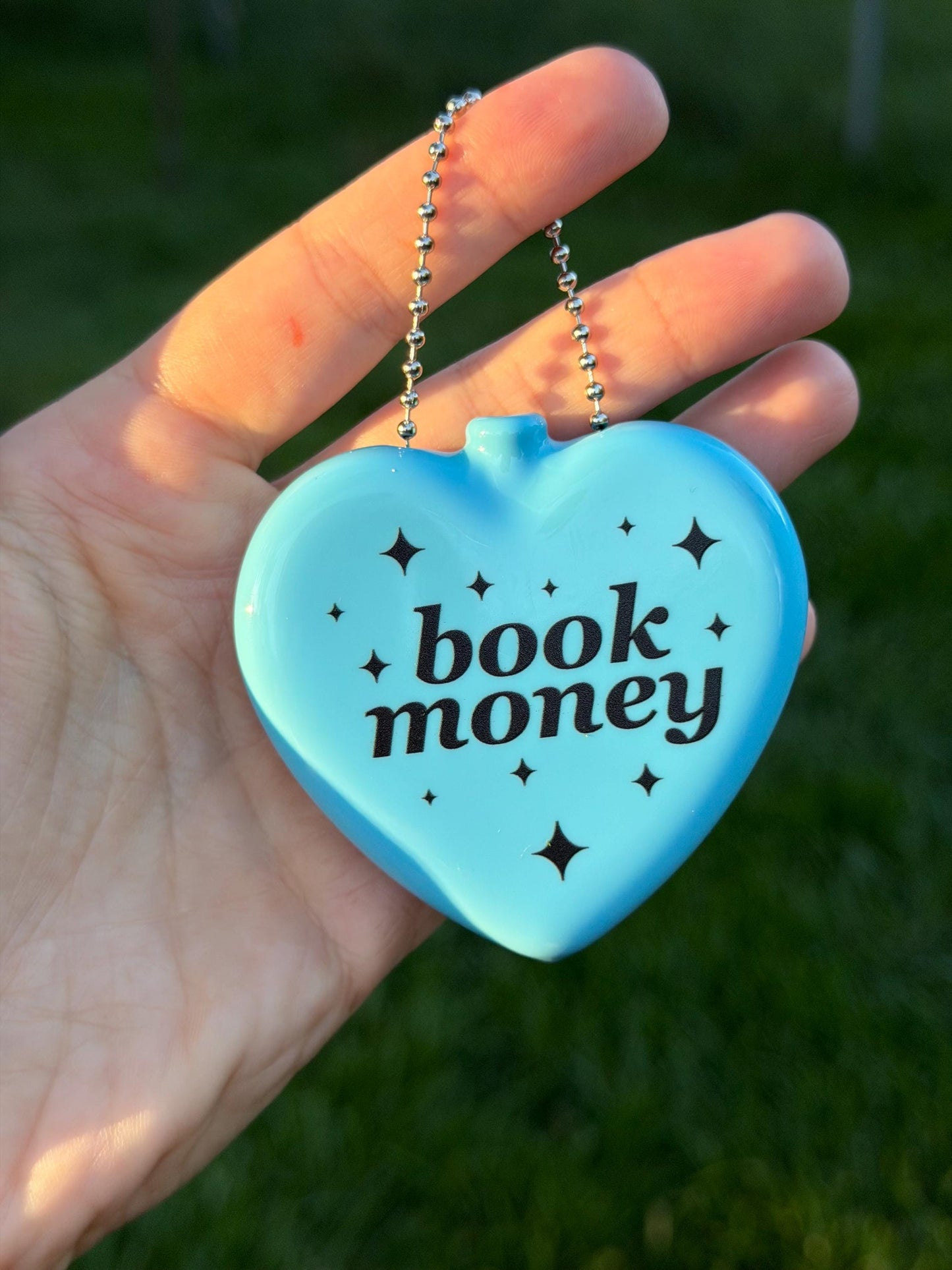 Vintage Heart Coin Purse - Book Money Light Blue
