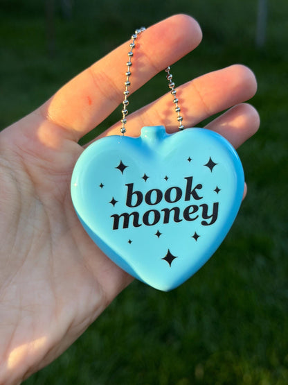 Vintage Heart Coin Purse - Book Money Light Blue