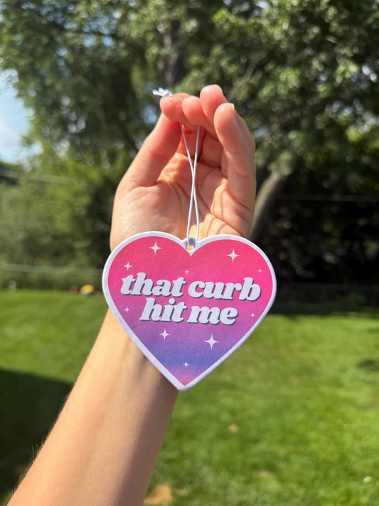 That Curb Hit Me Car Air Freshener - Rose Scent