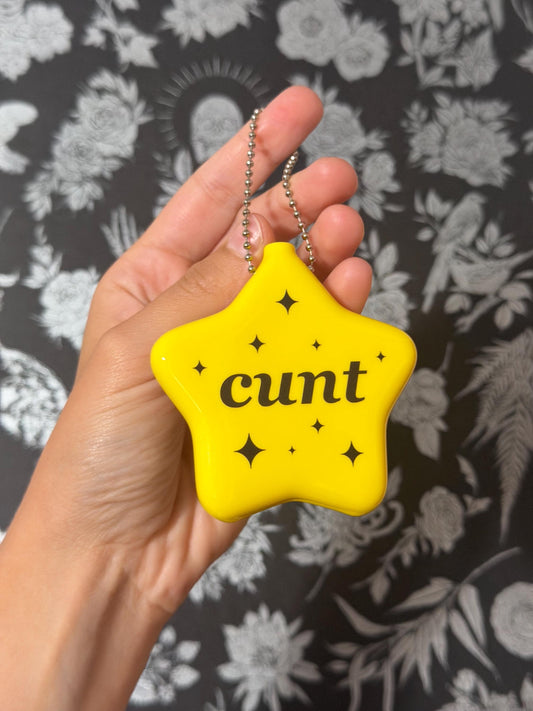 Yellow Rubber Star Coin Purse - C*nt
