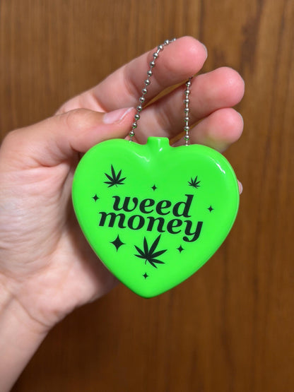 Vintage Heart Coin Purse - Weed Money