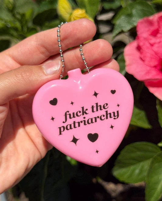 Vintage Heart Light Pink Coin Purse - Fuck The Patriarchy