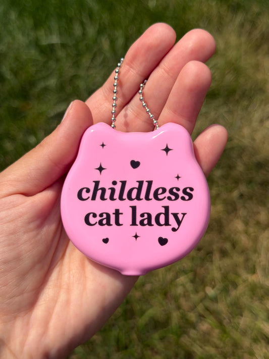 Vintage Pink Cat Coin Purse - Childless Cat Lady