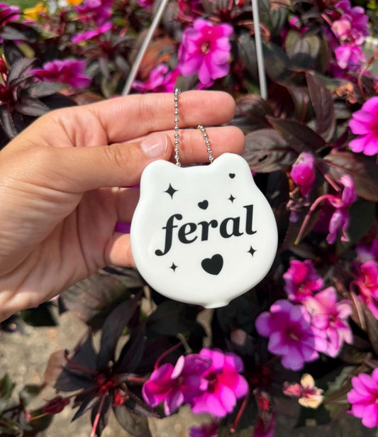 Vintage White Cat Coin Purse - Feral
