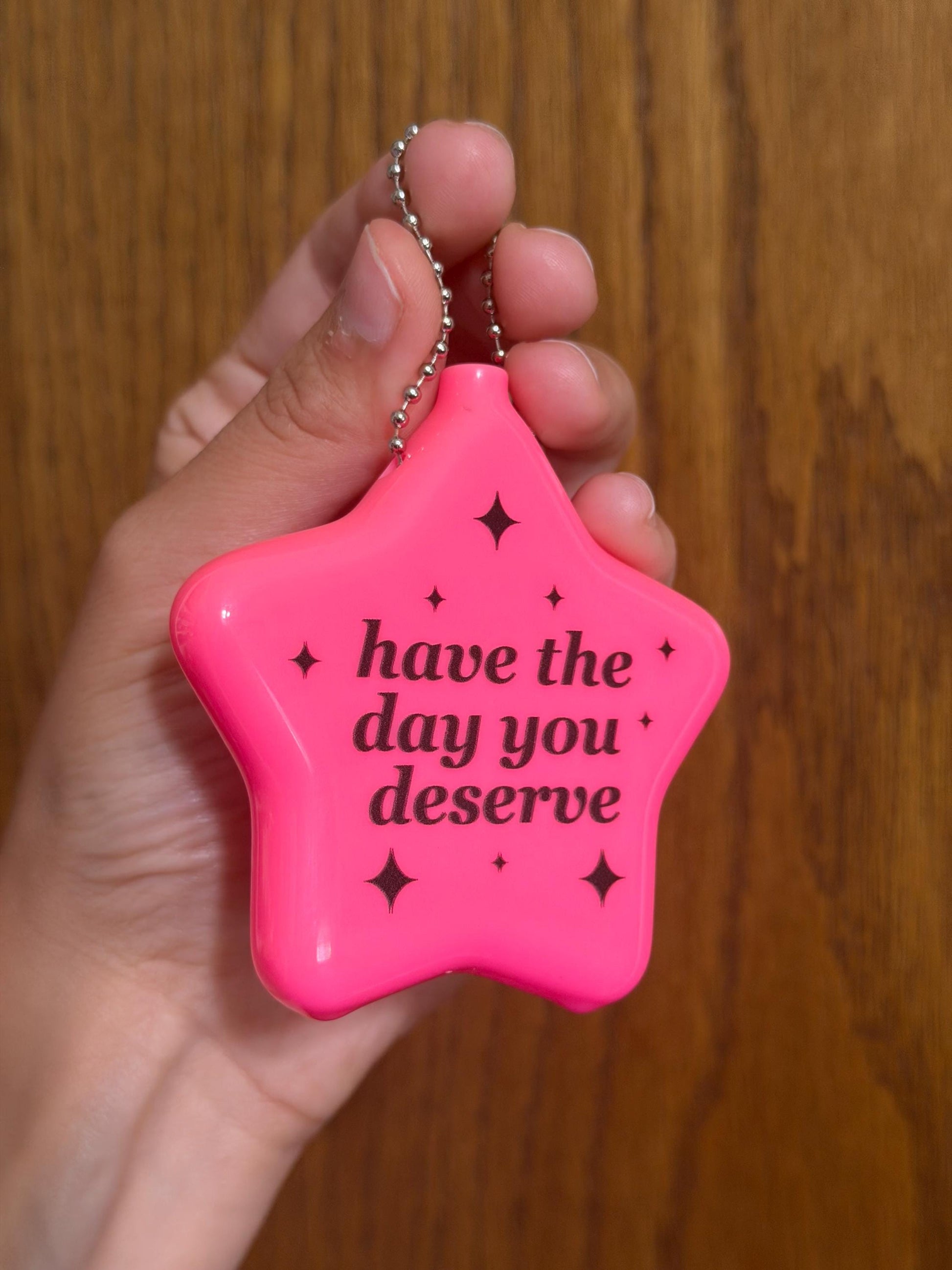 B Grade Hot Pink Rubber Star Coin Purse - Have The Day You Deserve