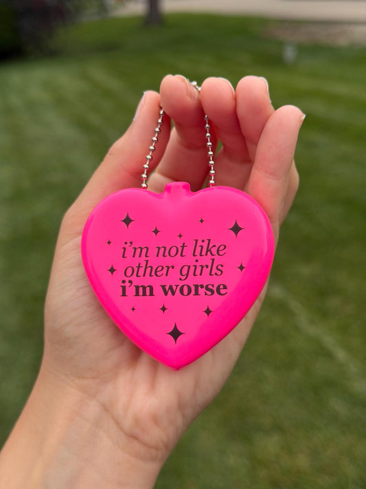 Vintage Heart Coin Purse Pink - I’m Not Like Other Girls I’m Worse