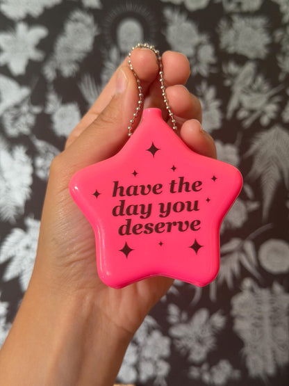 B Grade Hot Pink Rubber Star Coin Purse - Have The Day You Deserve