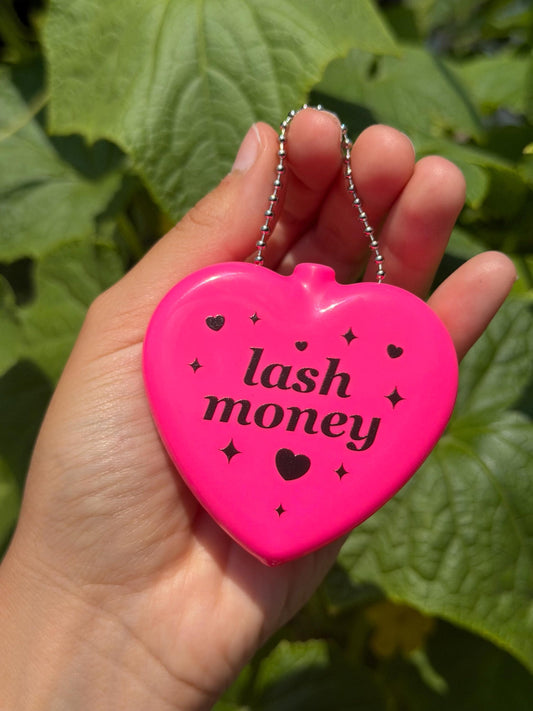 Vintage Heart Coin Purse - Lash Money Hot Pink