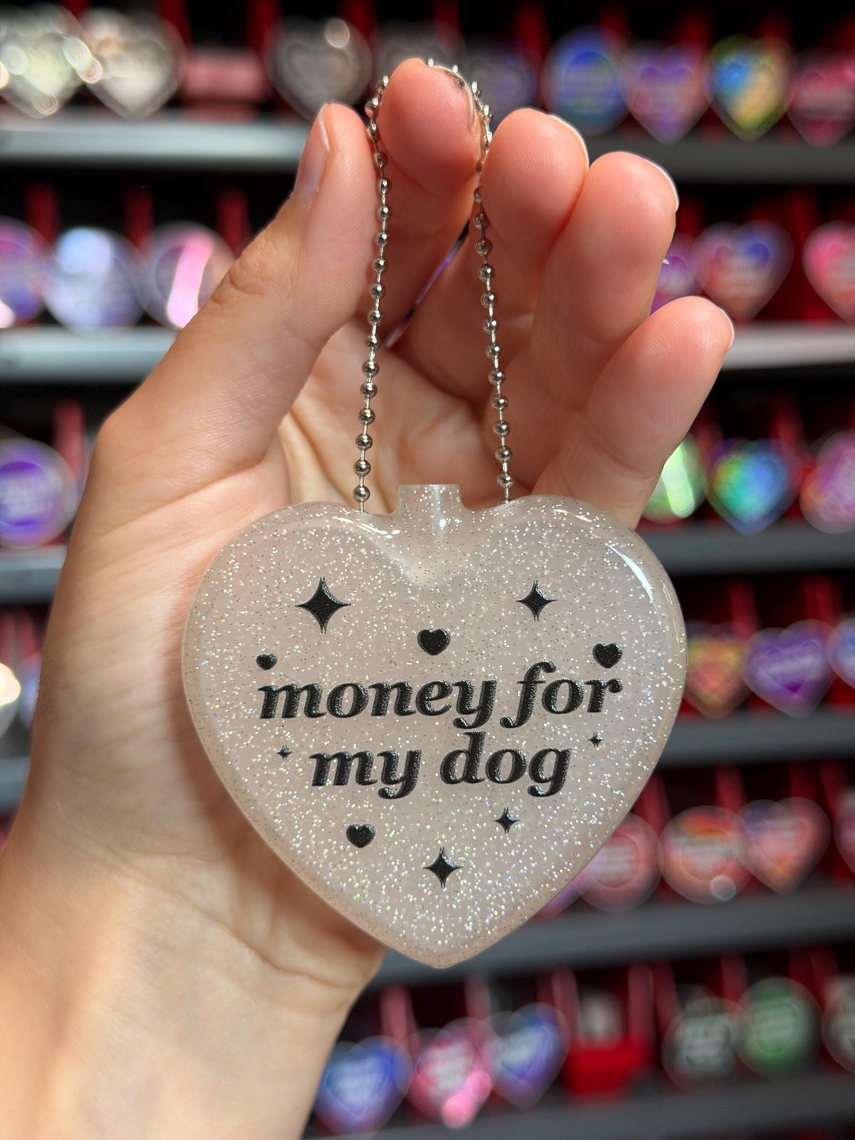 Vintage Heart Coin Purse - Money For My Dog (Misprint/Blurry)