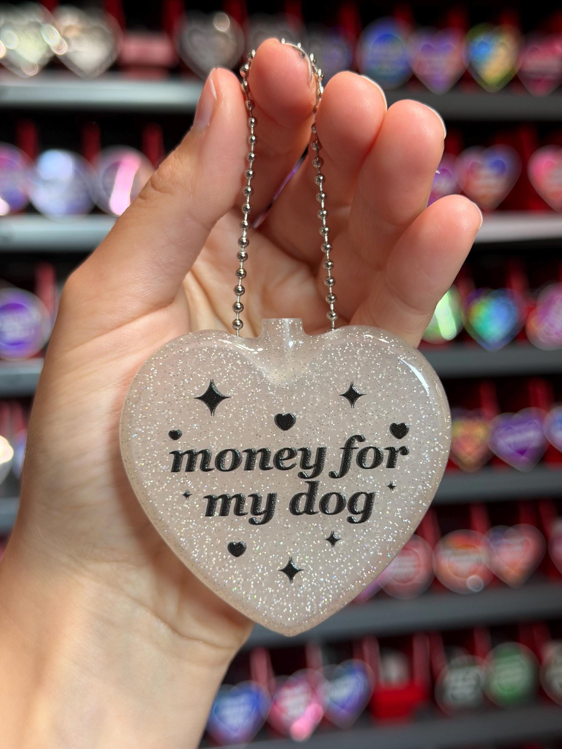 Vintage Heart Coin Purse - Money For My Dog (Misprint/Blurry)