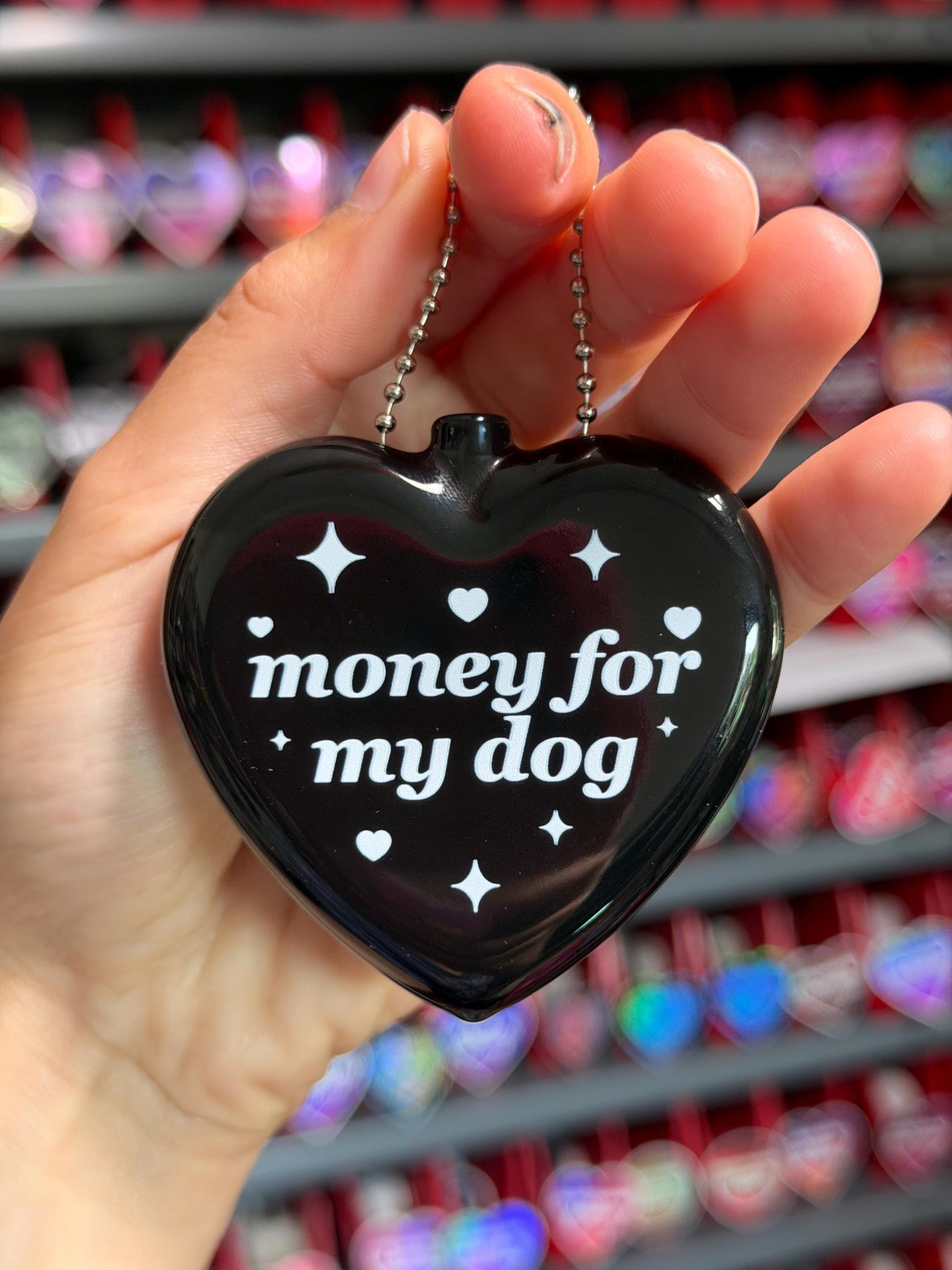 Vintage Heart Coin Purse - Money For My Dog (Misprint/Blurry)