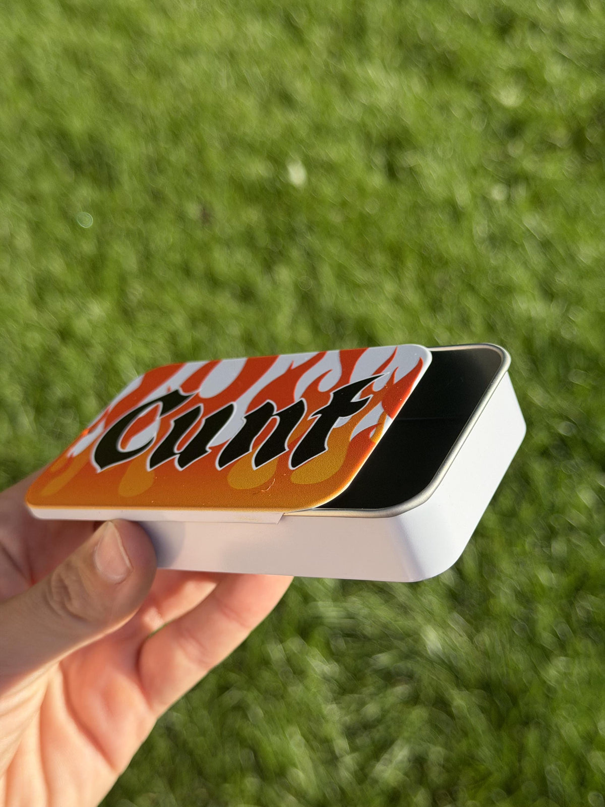 C*nt Flame Slidable Trinket Storage Tin