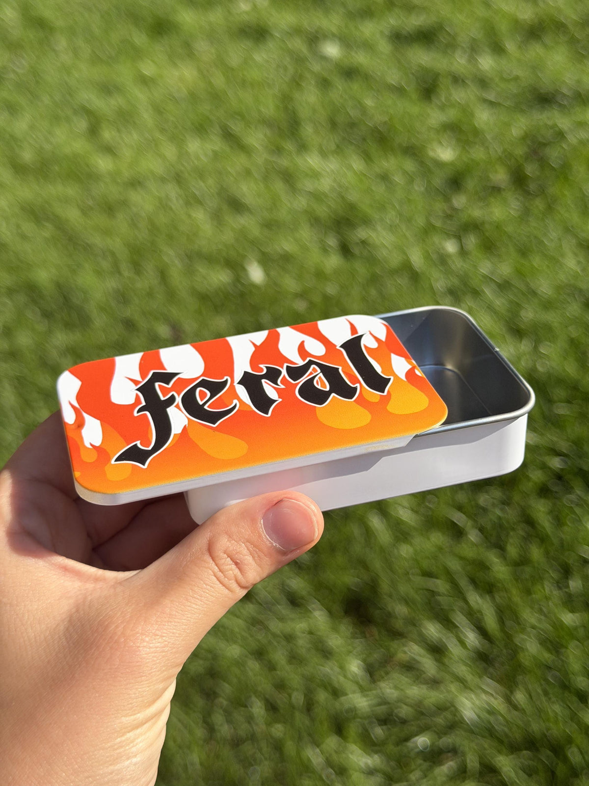 Feral Flame Slidable Trinket Storage Tin