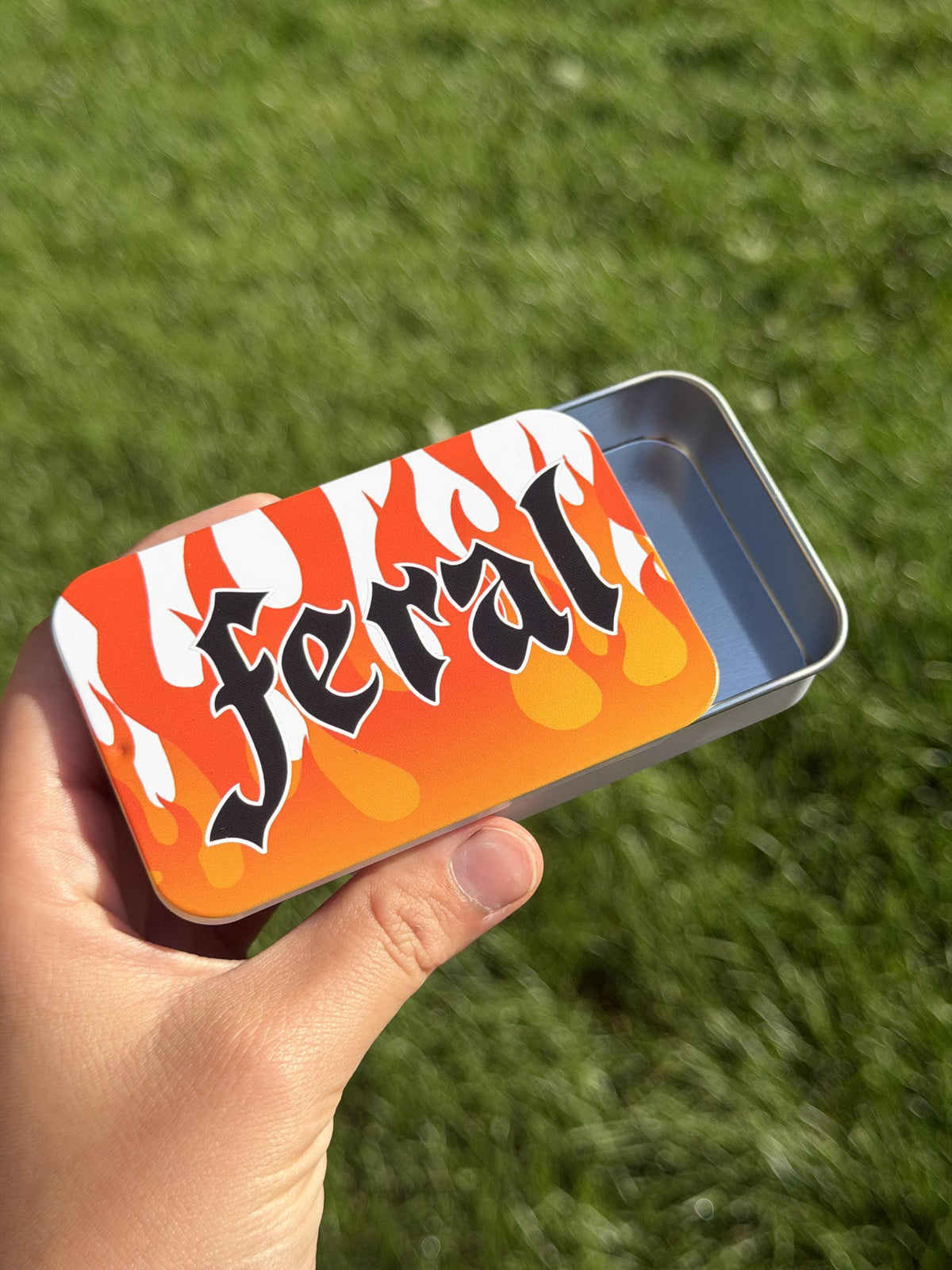 Feral Flame Slidable Trinket Storage Tin