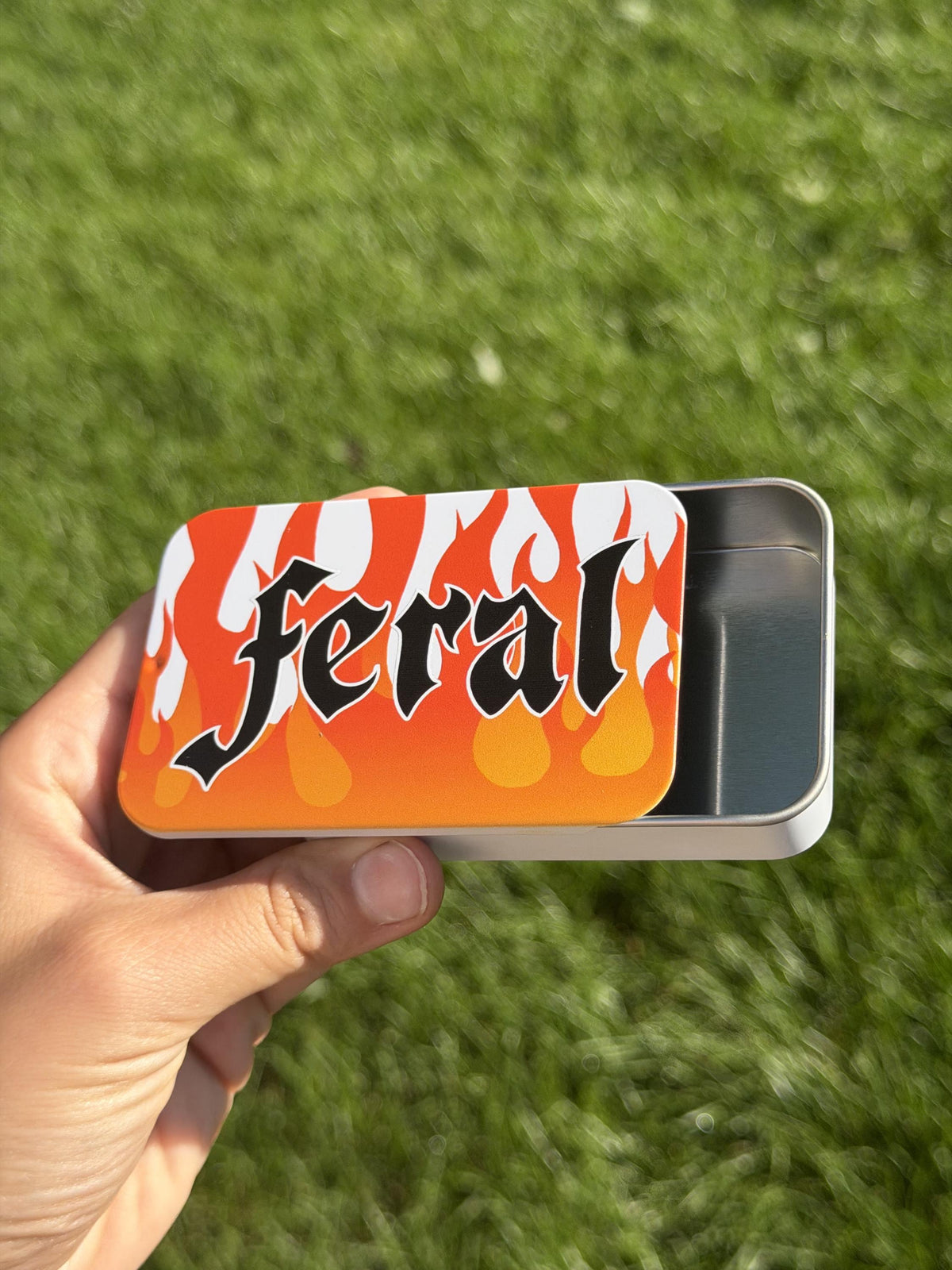 Feral Flame Slidable Trinket Storage Tin