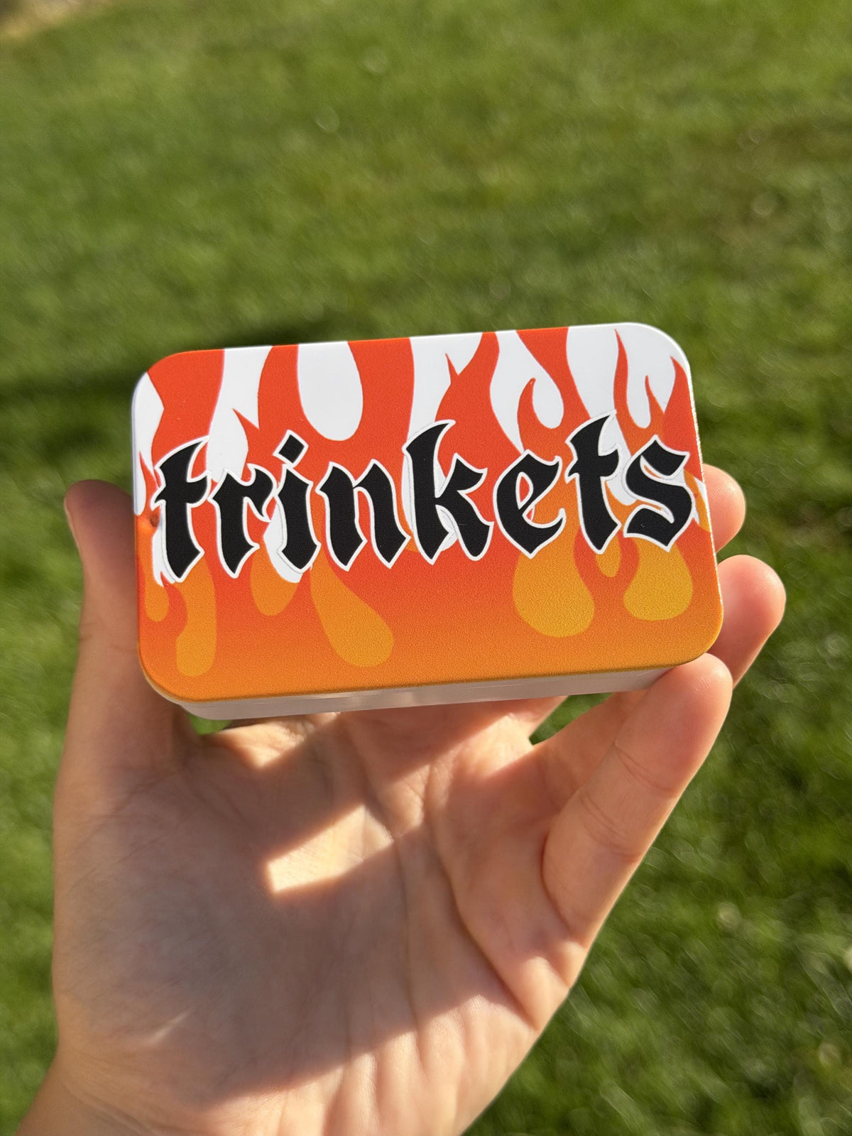 Trinkets Flame Slidable Trinket Storage Tin