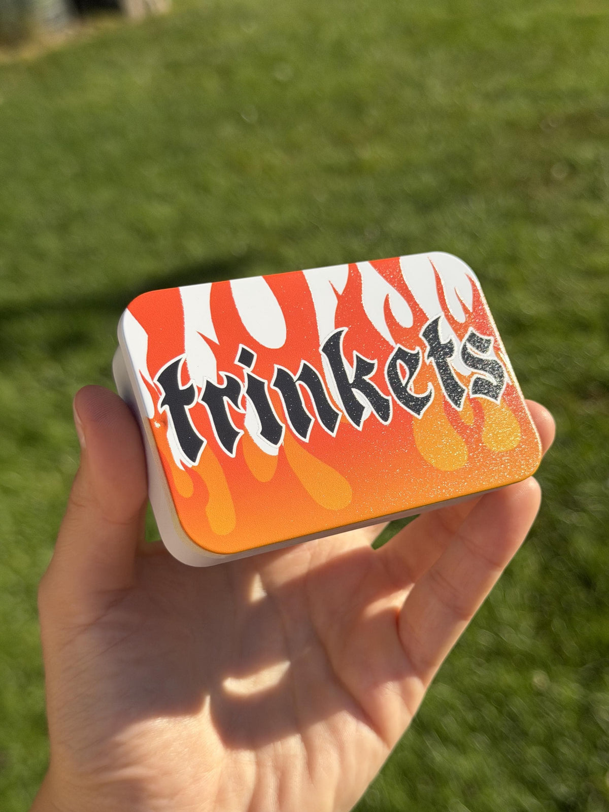 Trinkets Flame Slidable Trinket Storage Tin