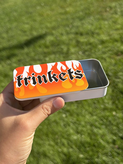 Trinkets Flame Slidable Trinket Storage Tin