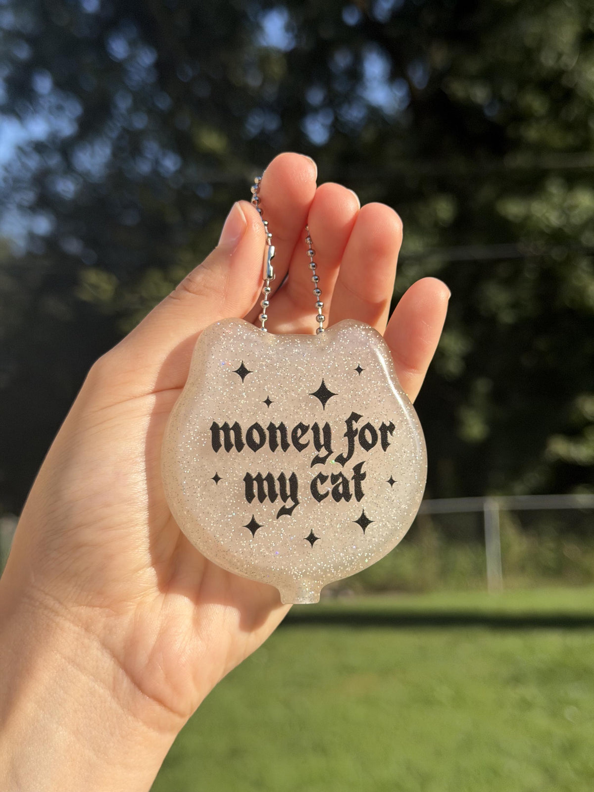 Vintage Goth Cat Coin Purse - Money For My Cat