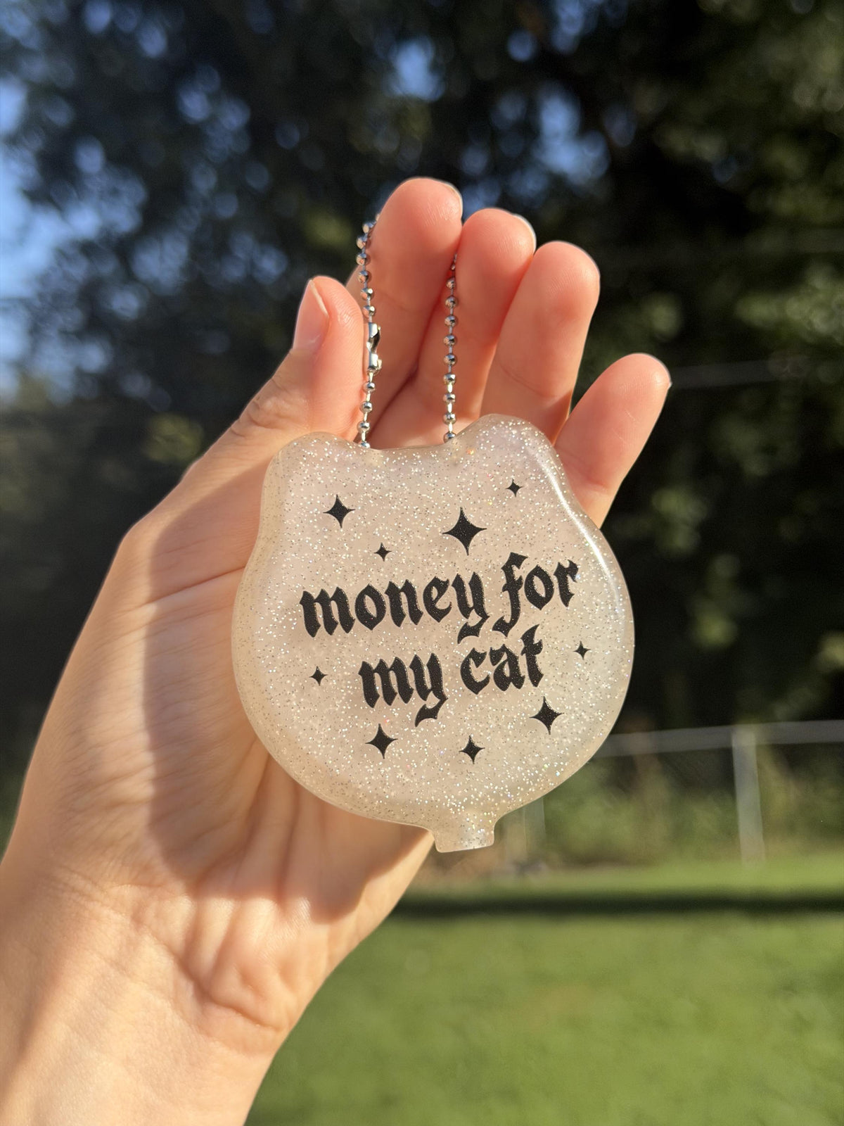 Vintage Goth Cat Coin Purse - Money For My Cat