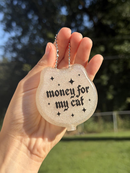 Vintage Goth Cat Coin Purse - Money For My Cat