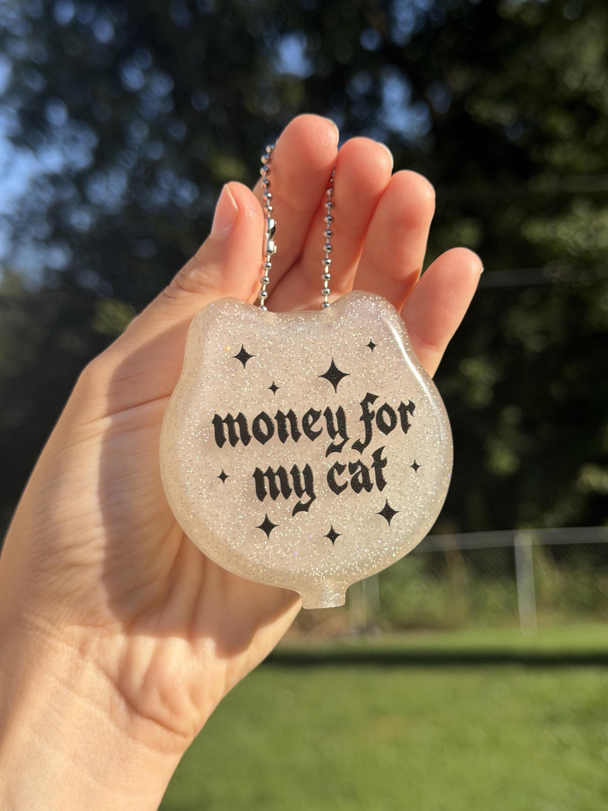Vintage Goth Cat Coin Purse - Money For My Cat