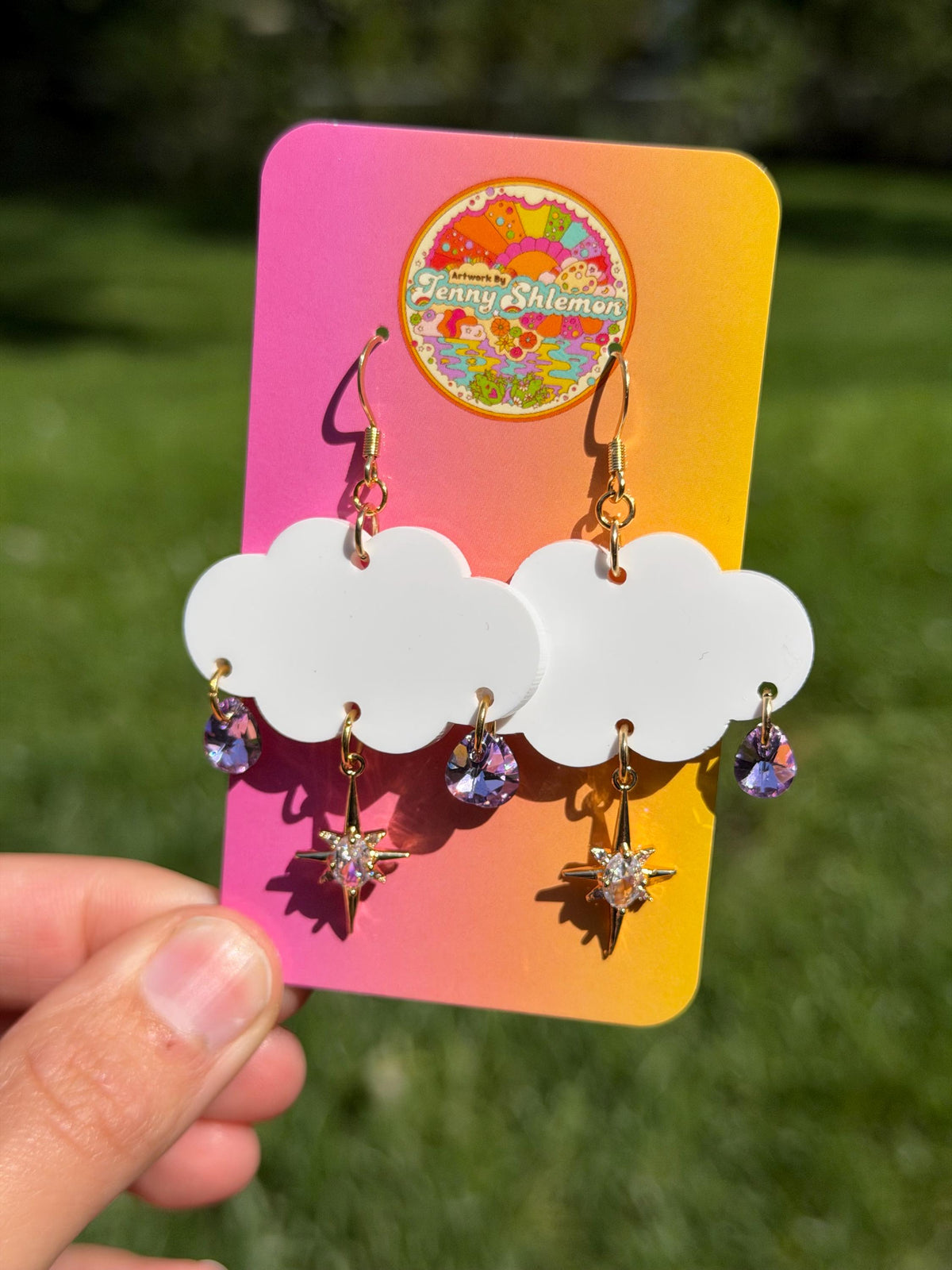Cloudy Day Acrylic Earrings - (MINI SIZE)