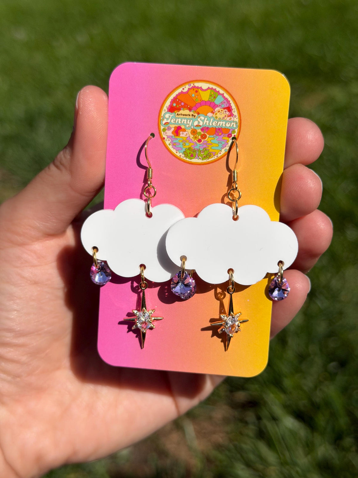 Cloudy Day Acrylic Earrings - (MINI SIZE)