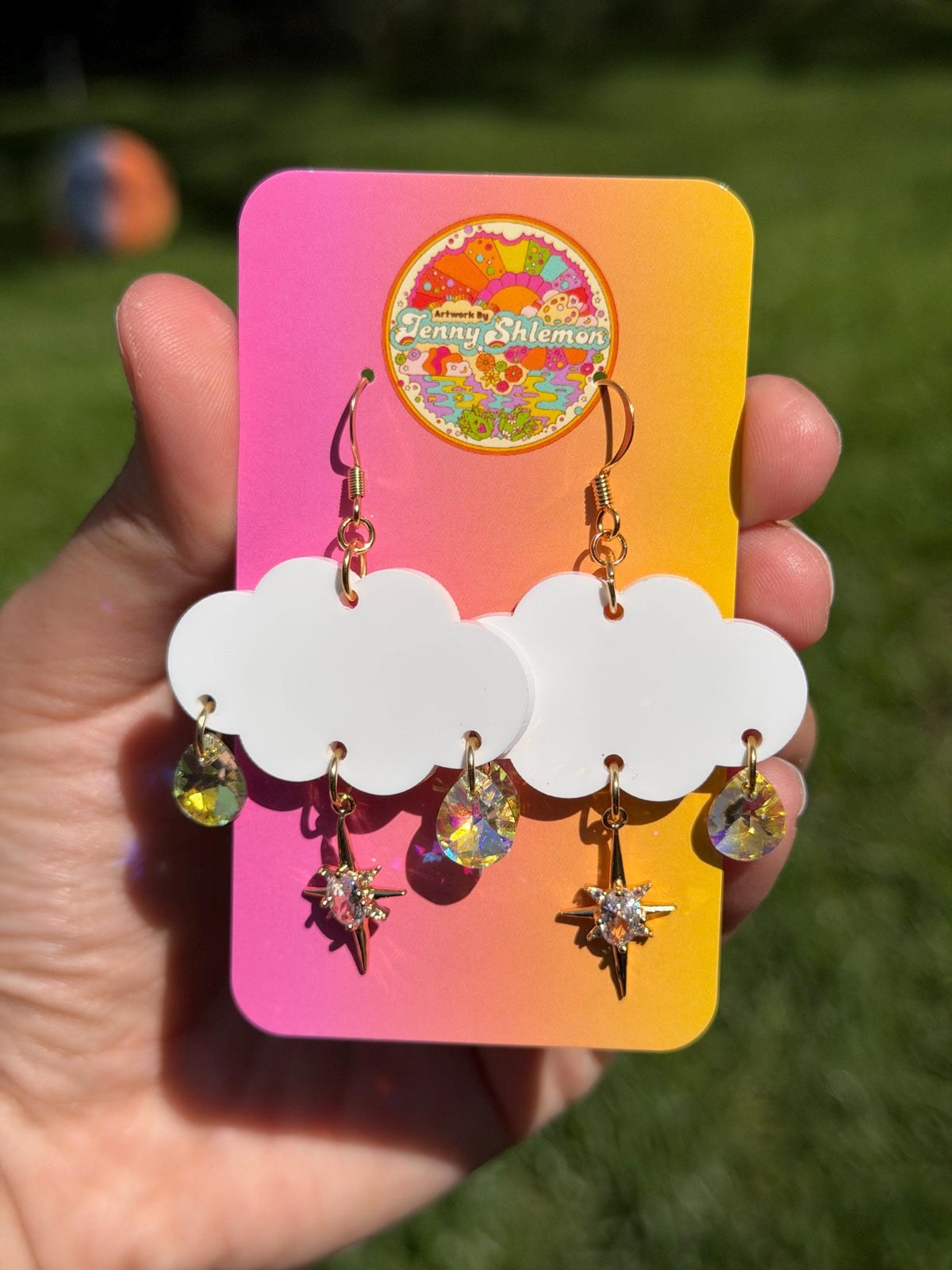 Cloudy Day Acrylic Earrings - (MINI SIZE)