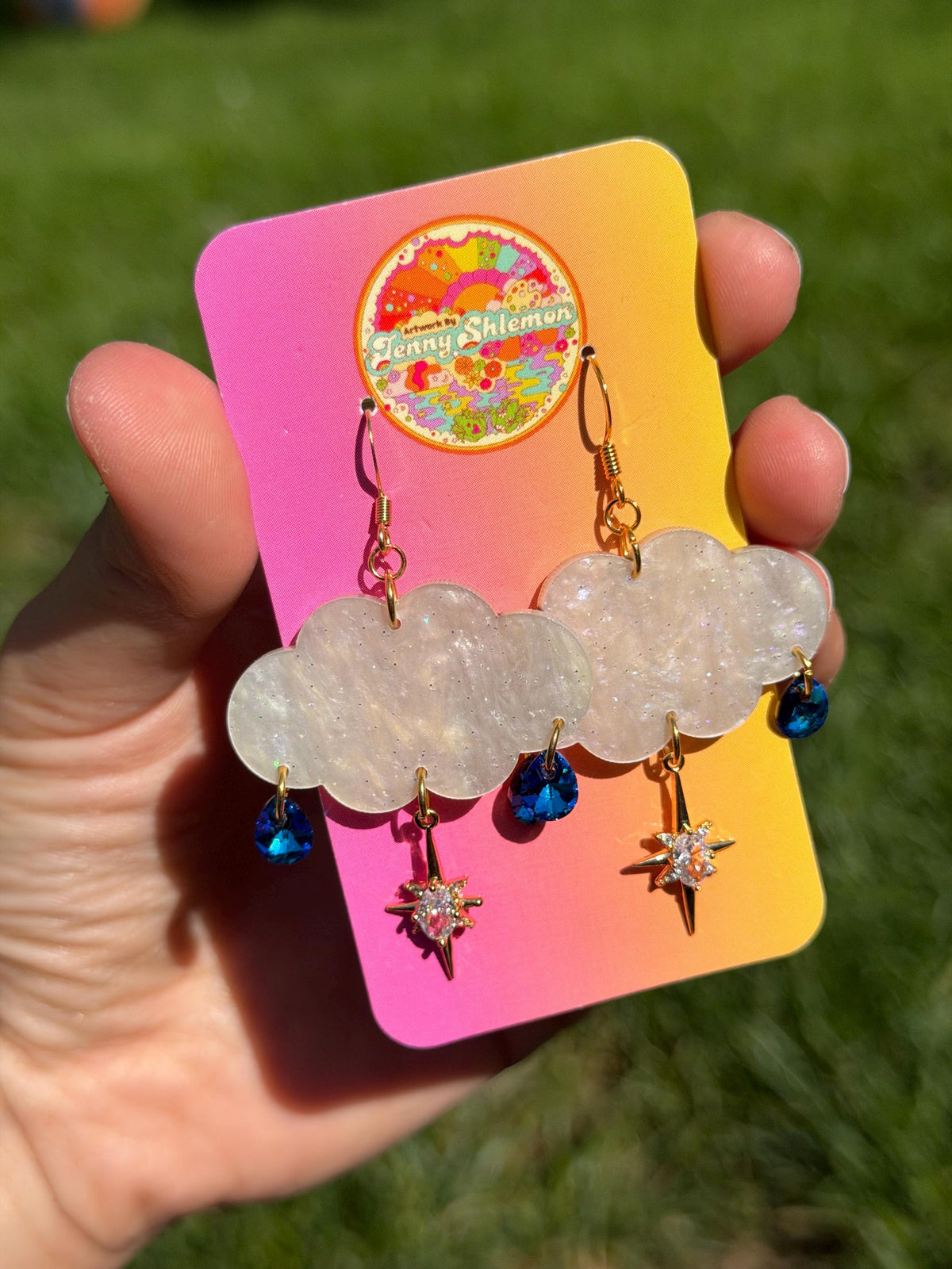 Cloudy Day Acrylic Earrings - (MINI SIZE)