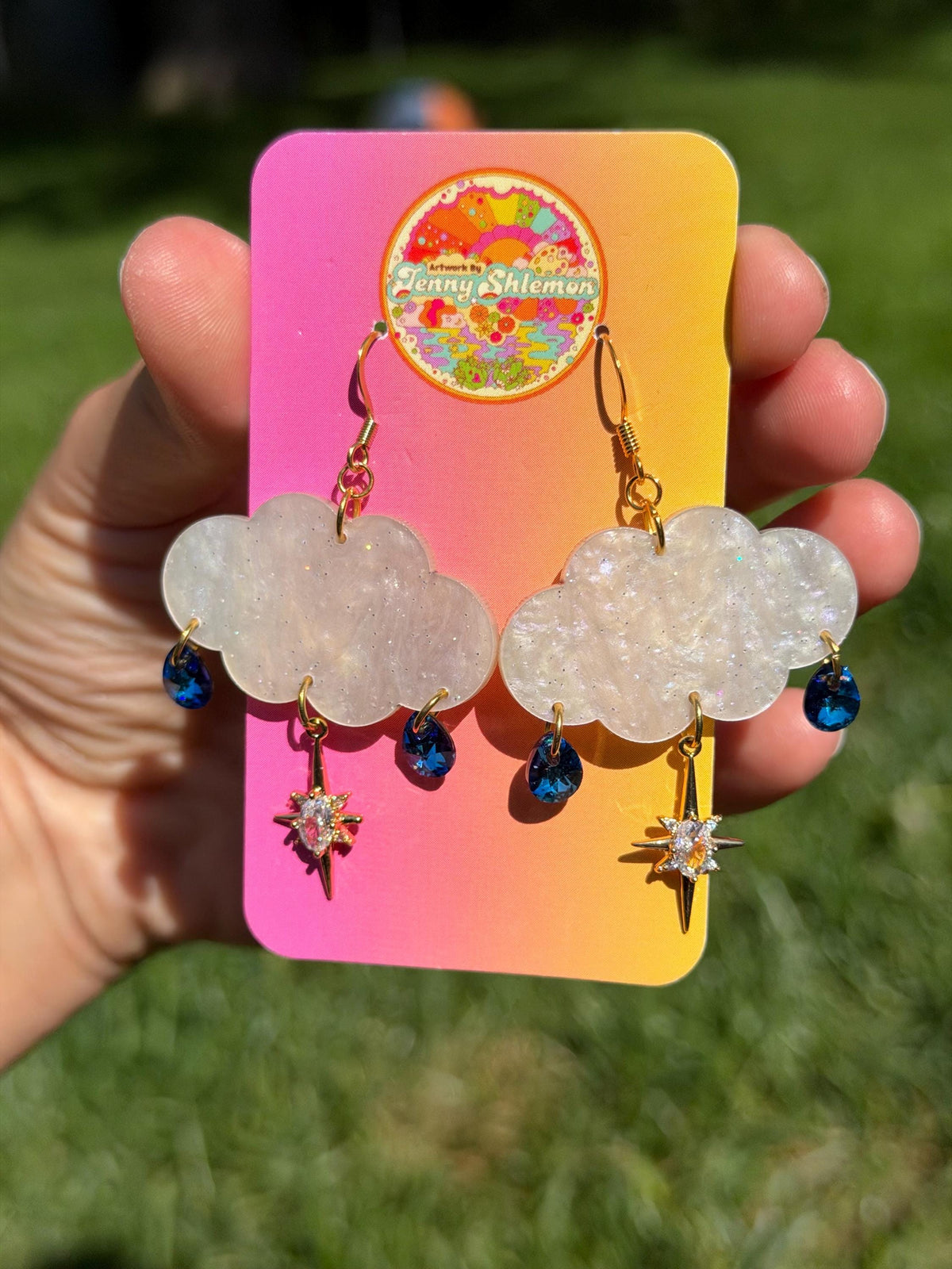 Cloudy Day Acrylic Earrings - (MINI SIZE)