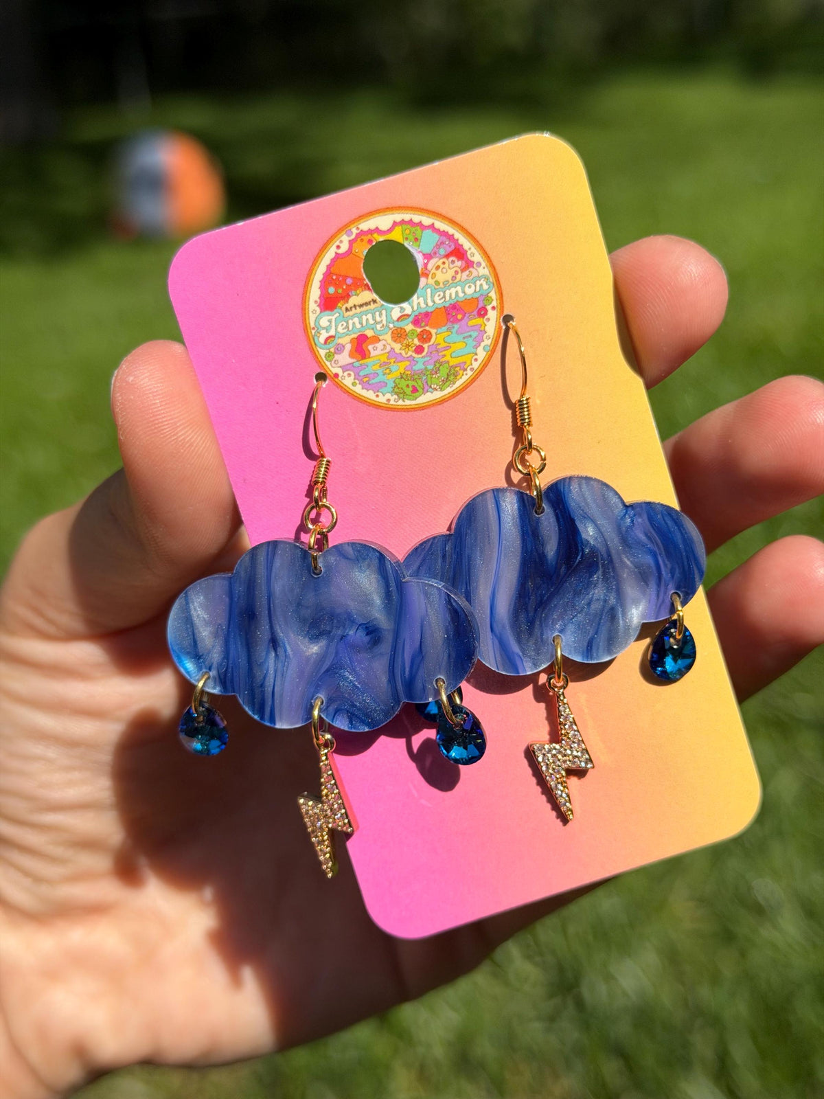 Cloudy Day Acrylic Earrings - (MINI SIZE)