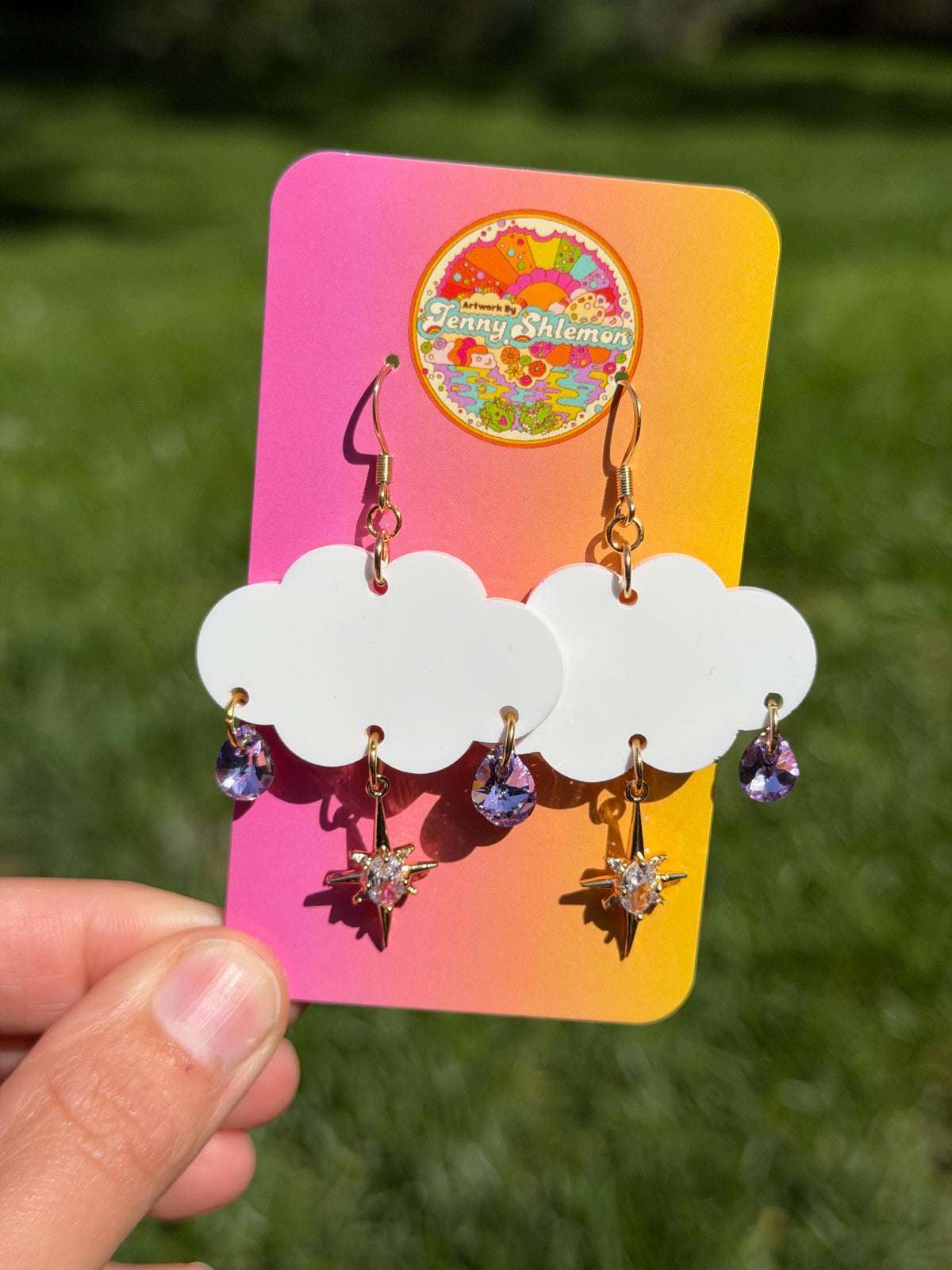 Cloudy Day Acrylic Earrings - (MINI SIZE)