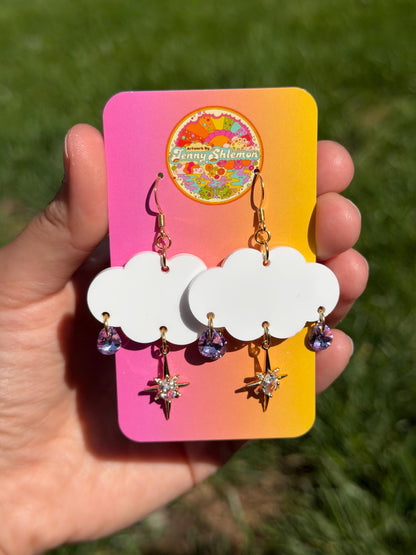 Cloudy Day Acrylic Earrings - (MINI SIZE)