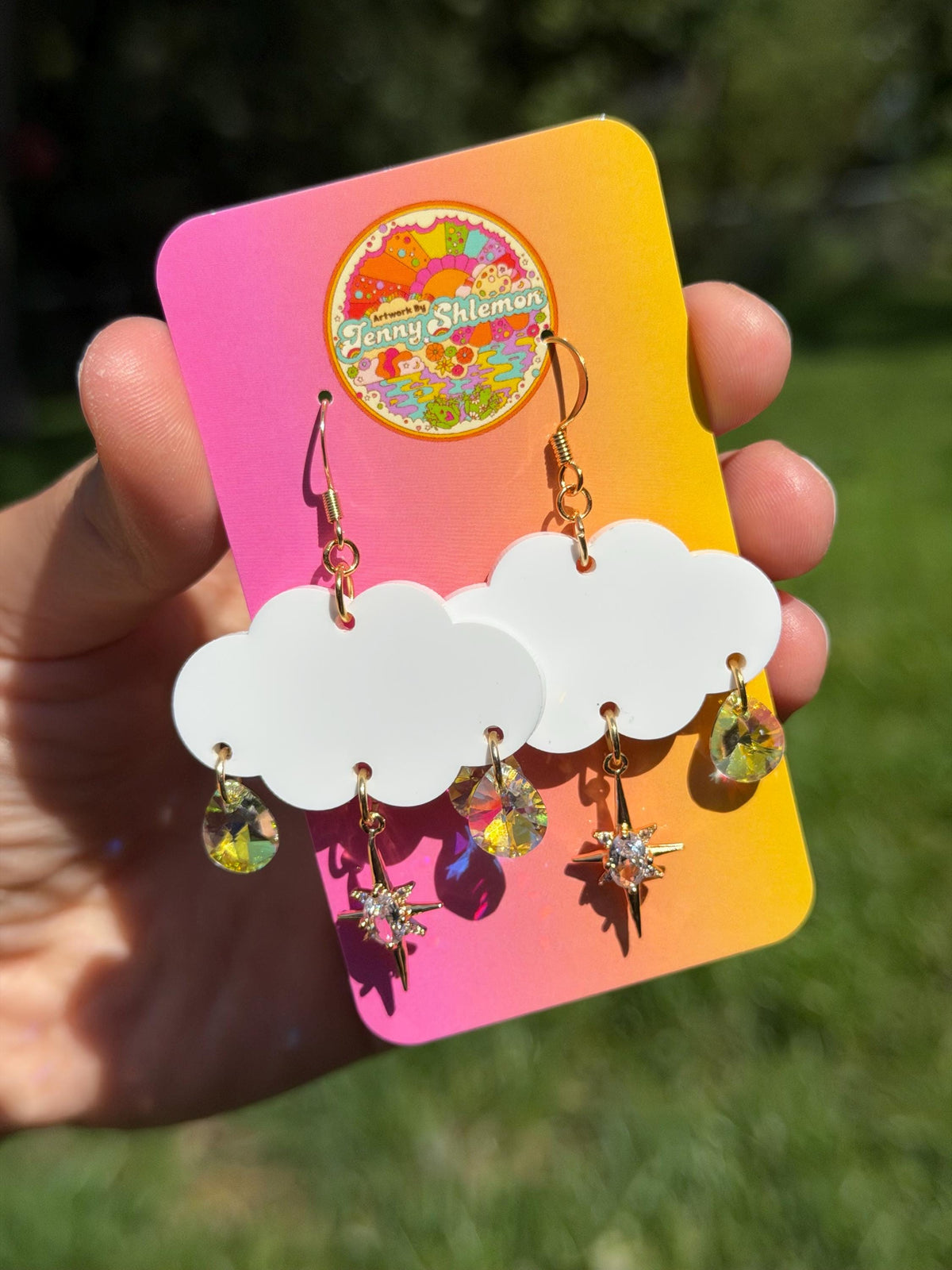 Cloudy Day Acrylic Earrings - (MINI SIZE)
