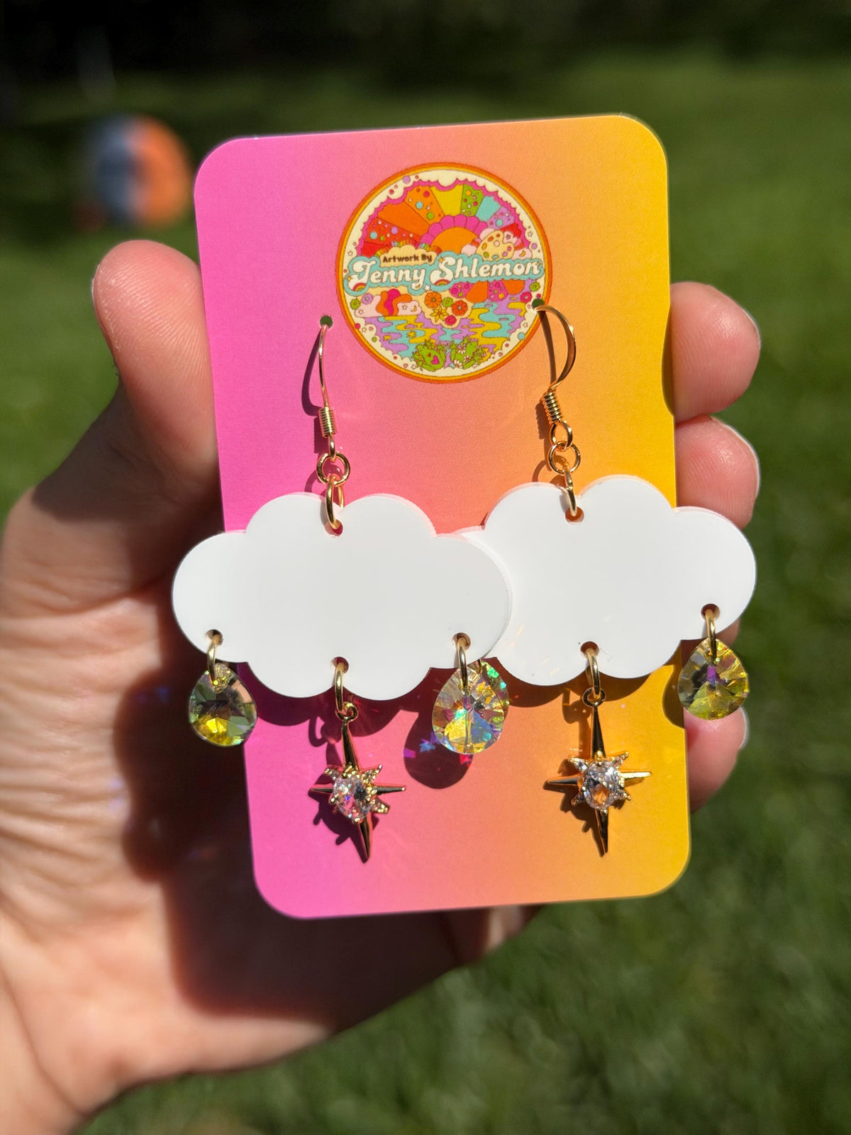 Cloudy Day Acrylic Earrings - (MINI SIZE)