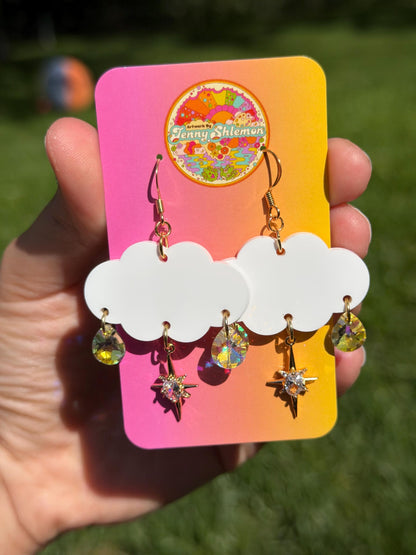 Cloudy Day Acrylic Earrings - (MINI SIZE)