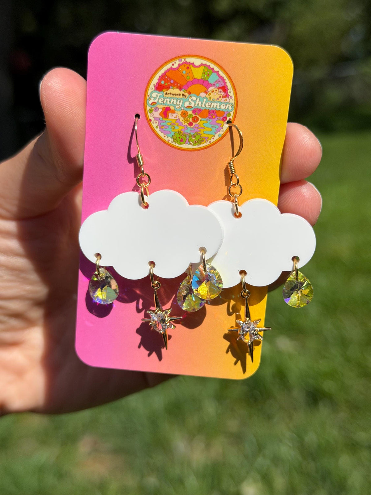 Cloudy Day Acrylic Earrings - (MINI SIZE)