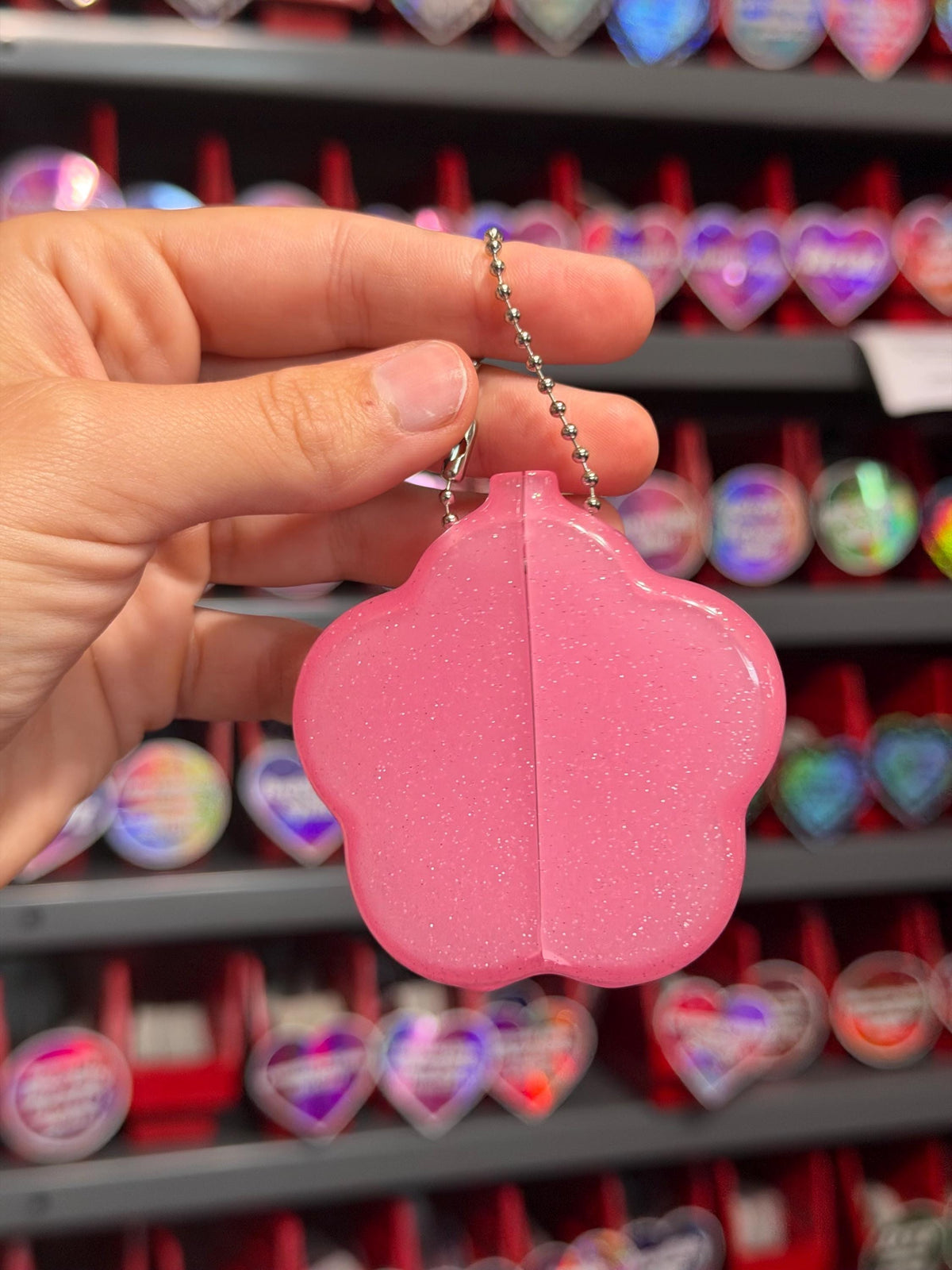 Rubber Sparkle Floral Coin Purse - Money For A Little Sweet Treat (Misprint/Blurry)