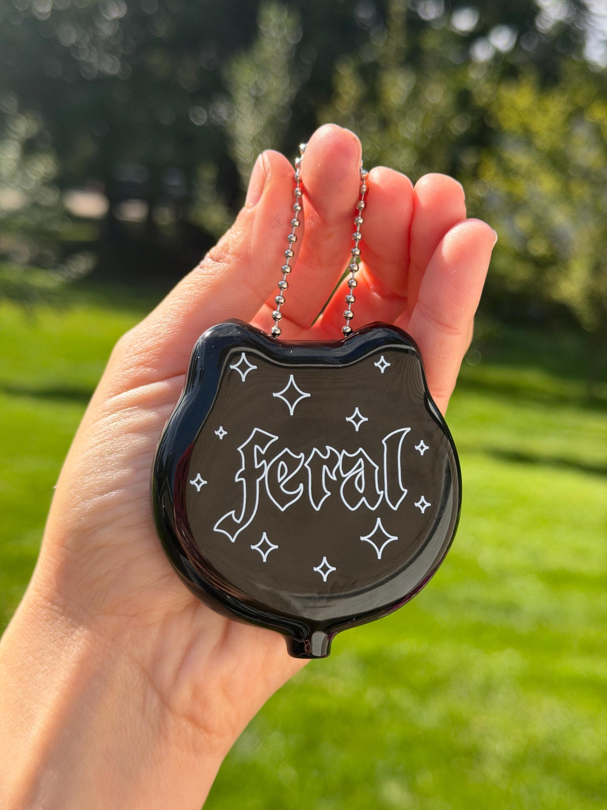 Vintage Cat Coin Purse - Goth Feral